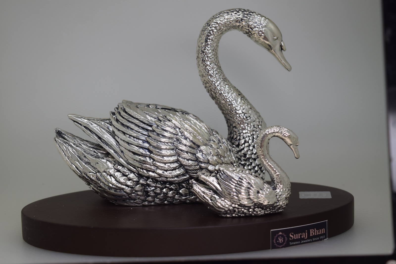 Suraj Bhan Jewellery Hub - 999 Silver Plated Swan Idol